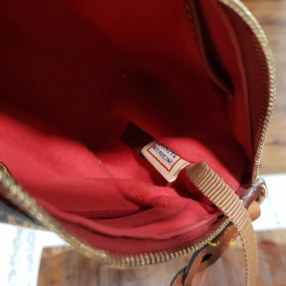 Dooney & Bourke Windsor Tartan Barrel Bag - Red, Green, Yellow - Picture 14 of 16